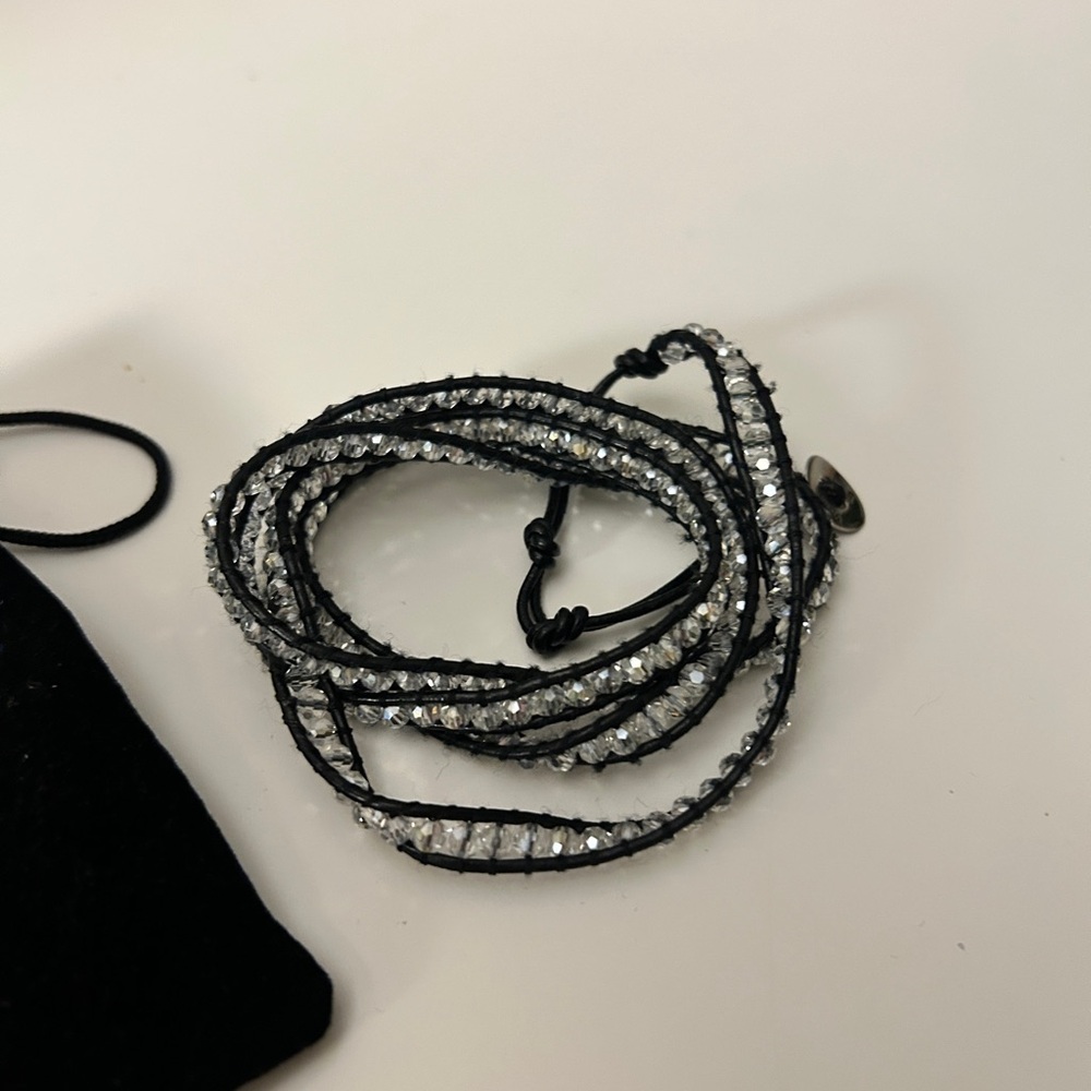 Black and Silver Wrap Bracelet